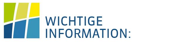 Bild mit Farbfeldern und Schrift Wichtige Informationen