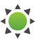 Icon mit Sonnensymbol