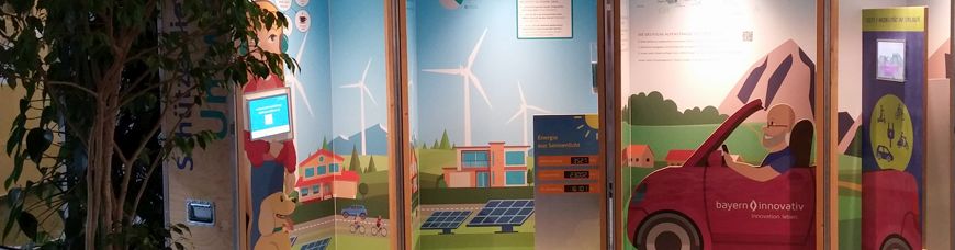 Wanderausstellung Elektromobilität bei den Gemeindewerken Haar zu sehen